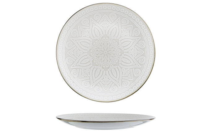 Murano beige assiette plate d27,5cm