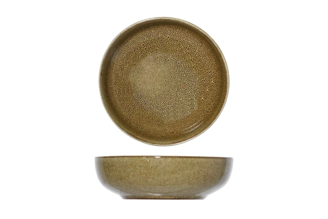 Sparkling brown coupelle d15.5xh4.8cm