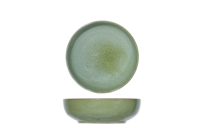 Sparkling green coupelle d15.5xh4.8cm