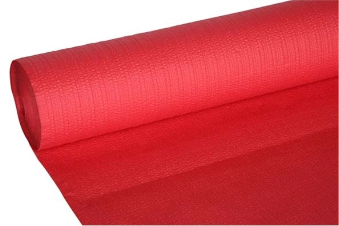 Papier-Tischdecke rot, gewaffelt, 1.18x20 m