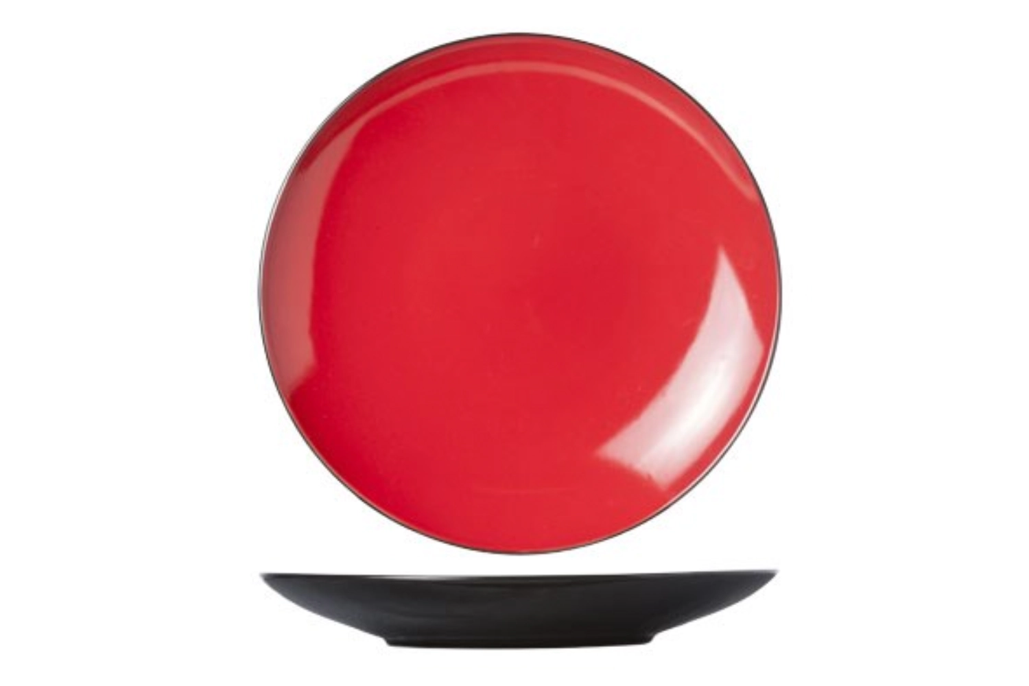 Finesse red assiette plate d28cm