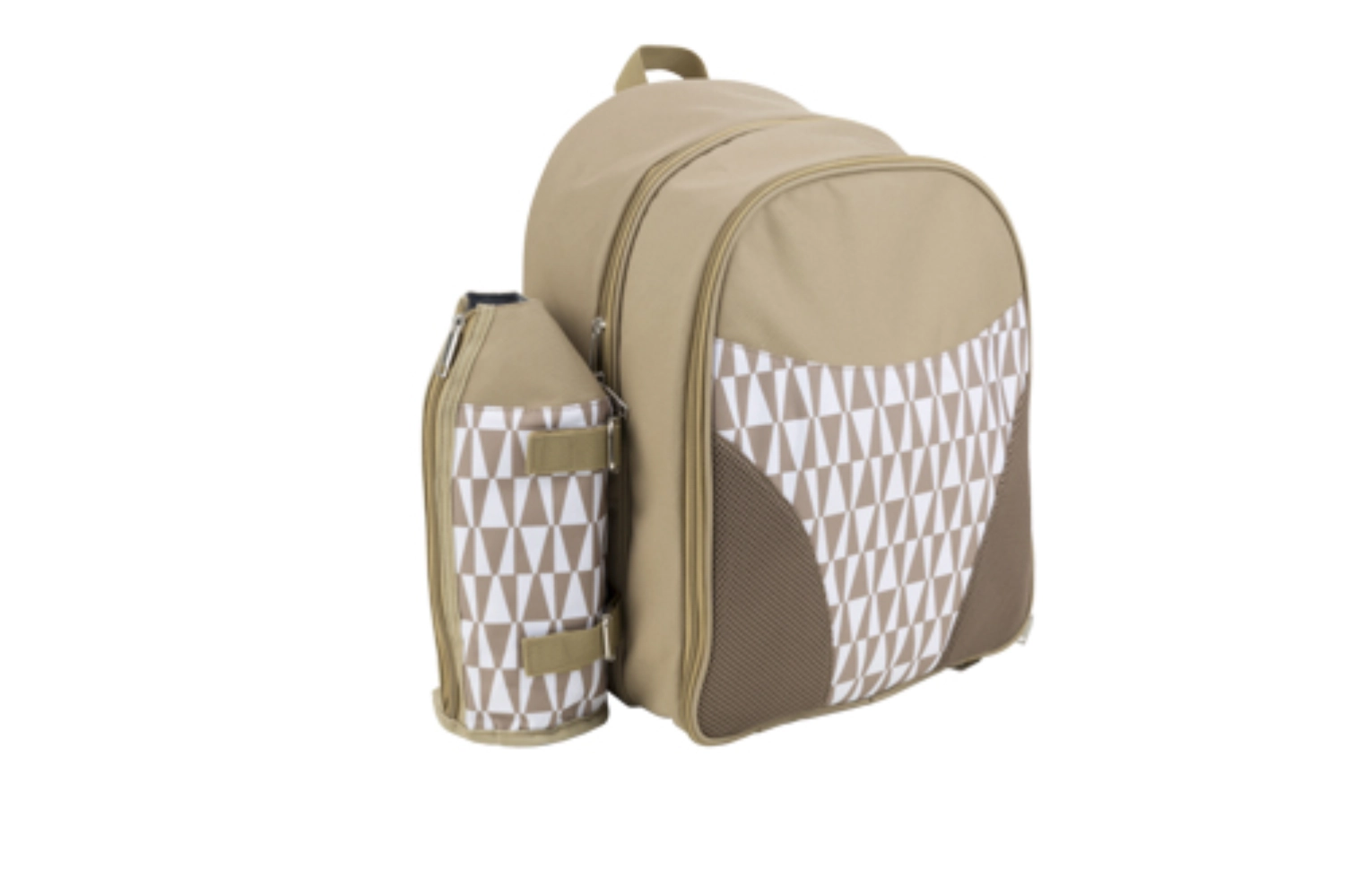 Picknick-Rucksack beige, 4 Pers. 30x20x40cm