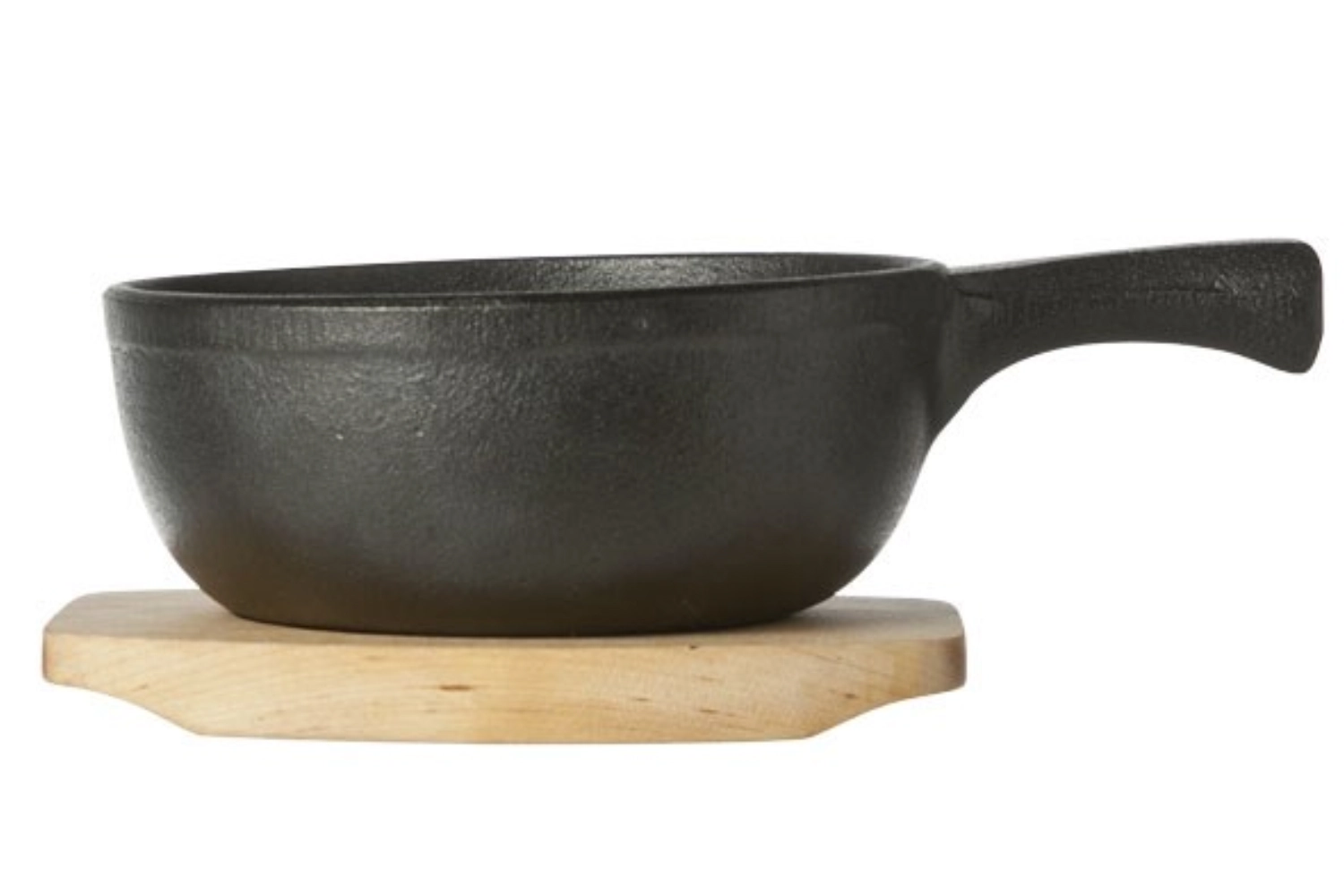 Plat a gratin fonte 13,5cm sur planche