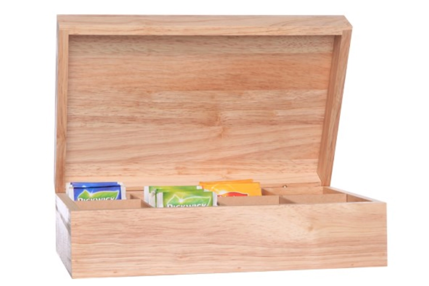 Teebox m. 8 Fächer Holz, 29x18.8x9cm
