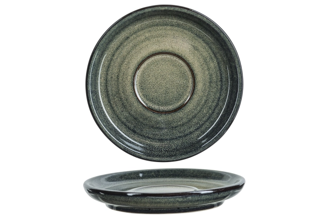 Mendoza Espresso Unterteller, grün-blau, 11.2x1.7cm