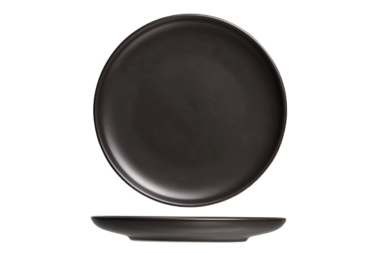Okinawa Teller flach, schwarz, D 26.5cm H 2.1cm