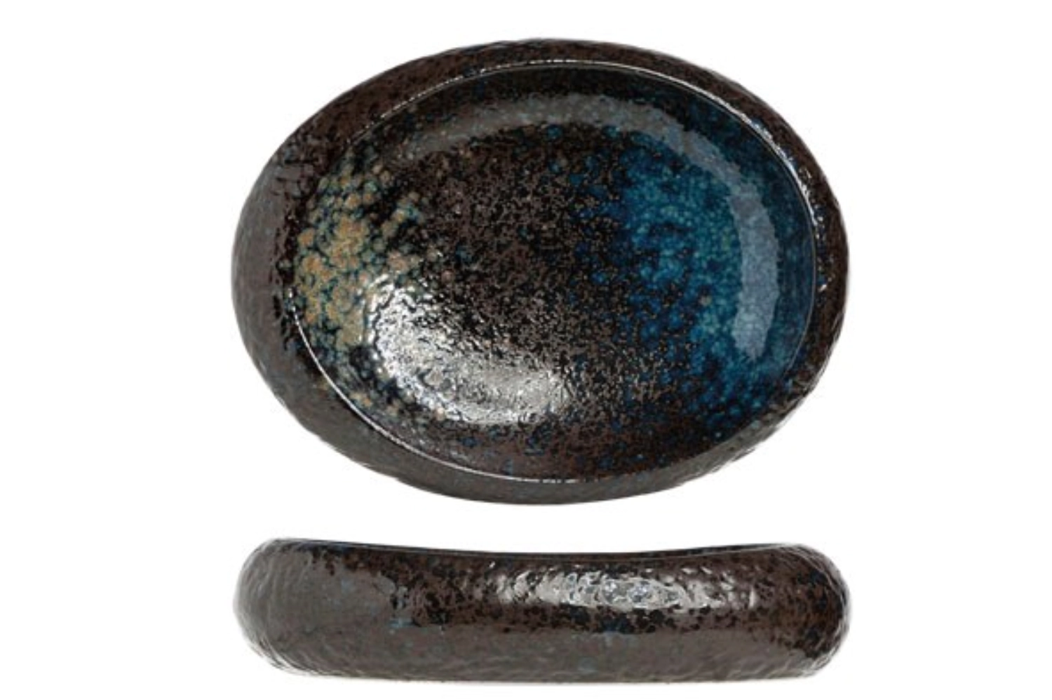 Black yoru coupelle ovale 24x21xh5.5cm