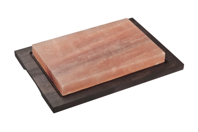 Pierre de sel re base en bois wenge