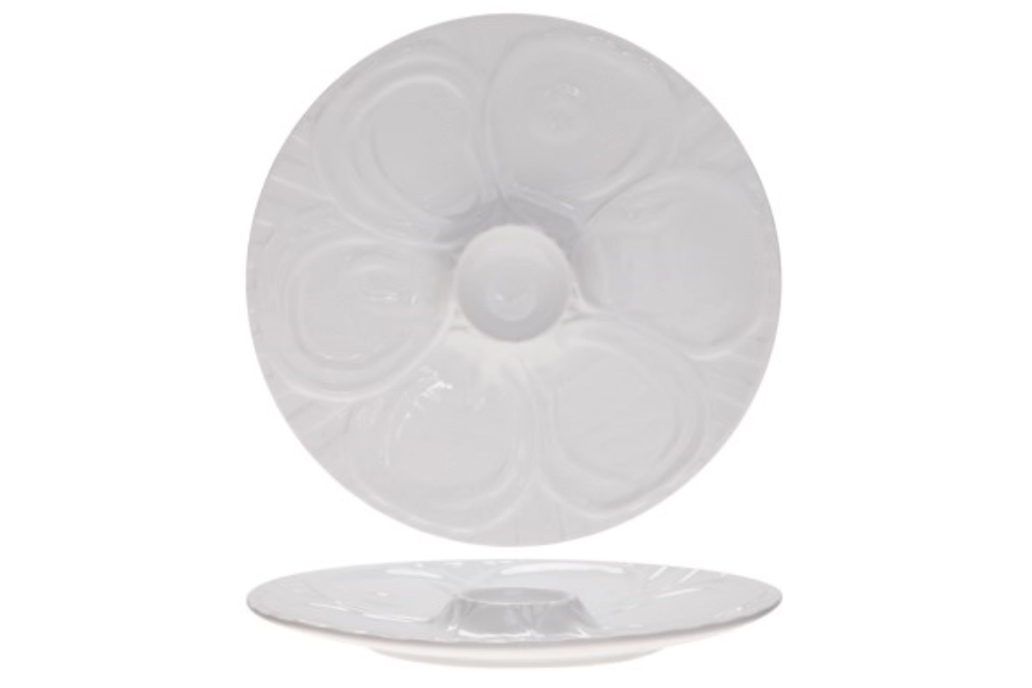 Oyster Teller weiss, D 28.5cm
