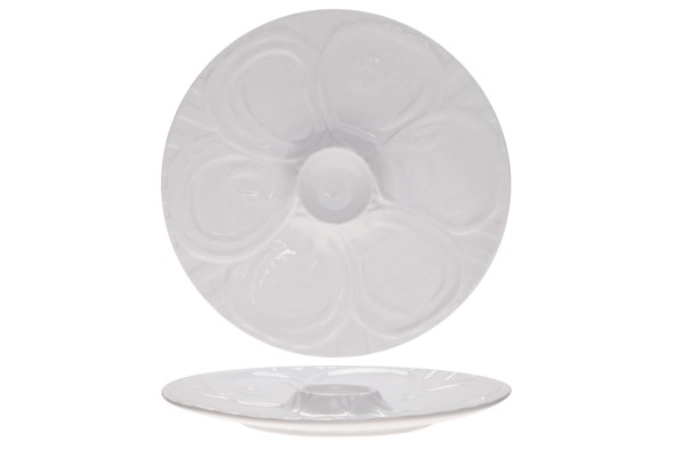 Oyster Teller weiss, D 28.5cm