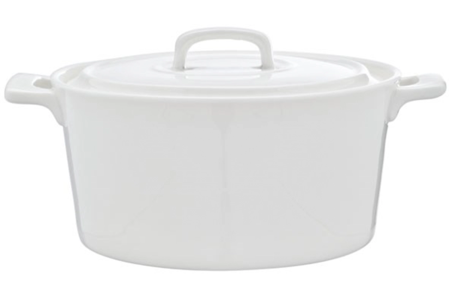 Clio white cocotte a/couv. porcelain d13