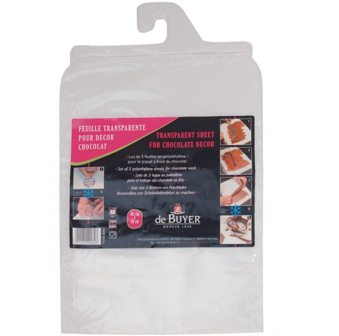 5 feuilles glaçage (x 5)polyethylene 30x20