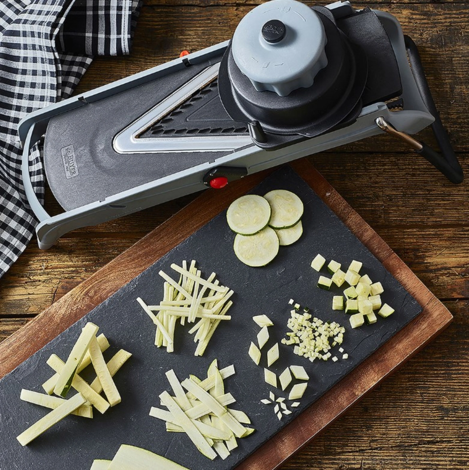 Viper Mandoline mit 2 Einsätze für Julienne 4 und 10mm