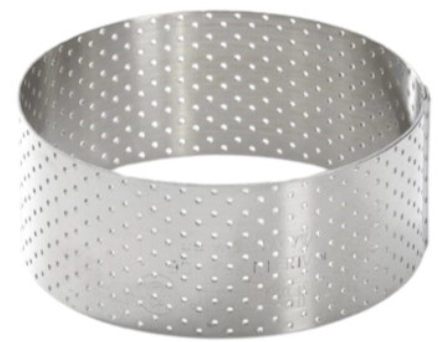 Cercle perfore inox bord droit h 3.5 ø8.5