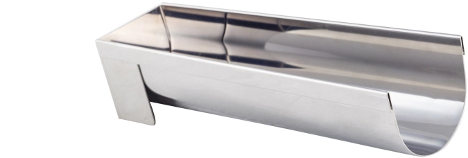 Gouttiere a buches ronde inox 30x8cm