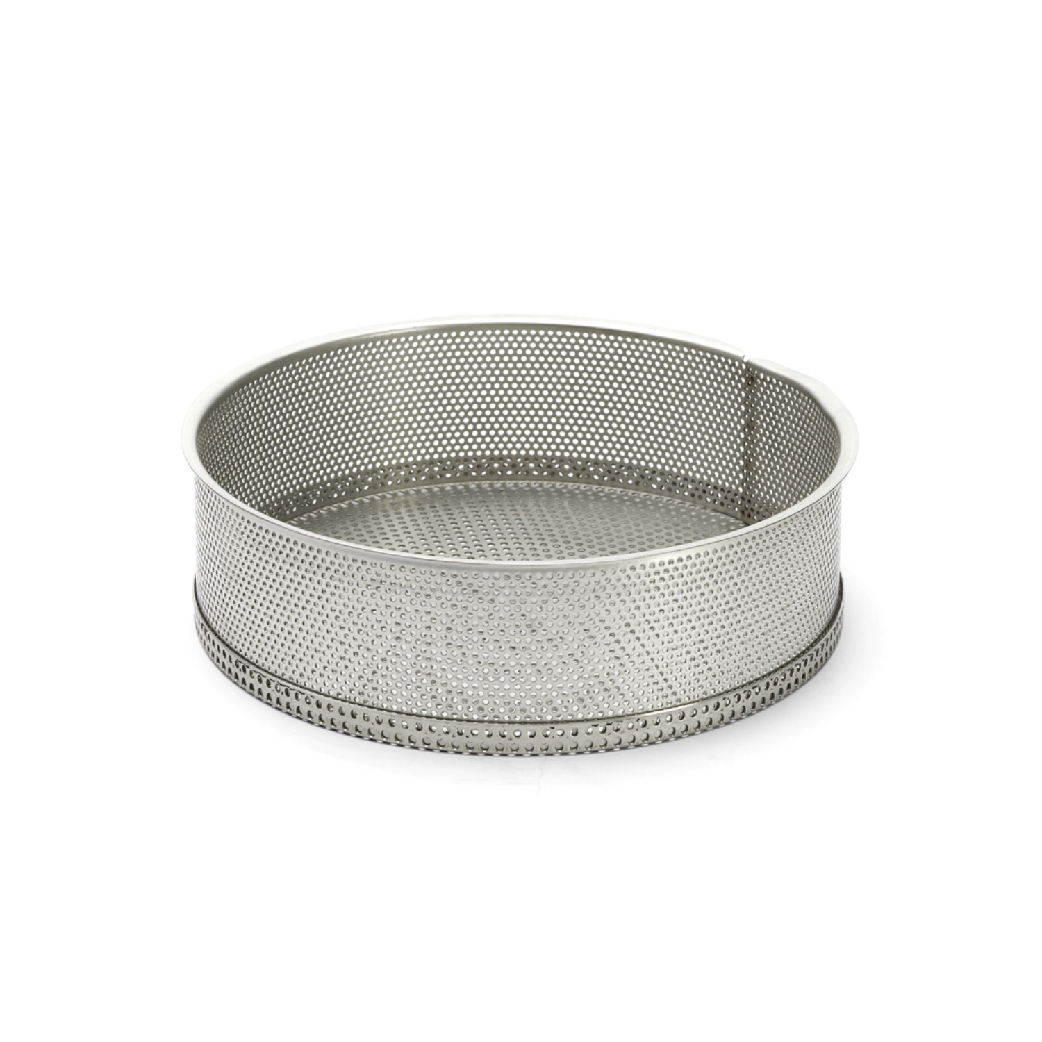Moule rond en inox perforé a. fond amovible