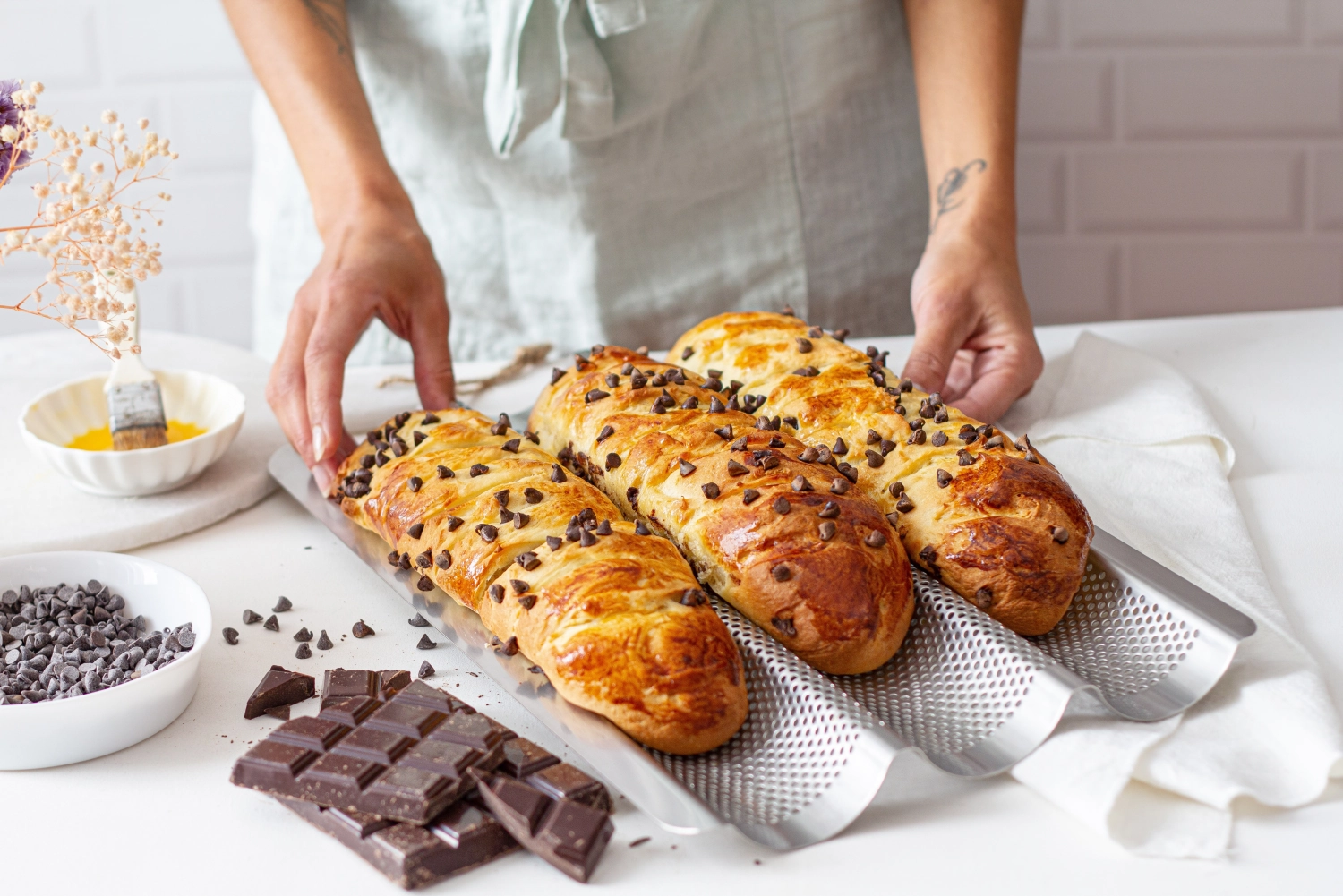 Plaque 3 baguettes inox perfore