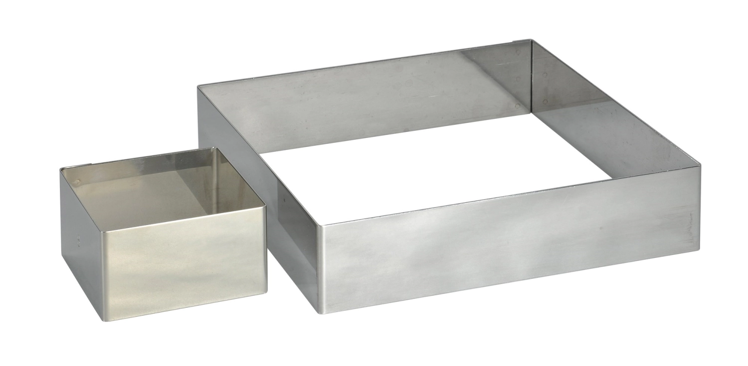 Cercle carre inox f 17 ht 4.5cm - 08cm