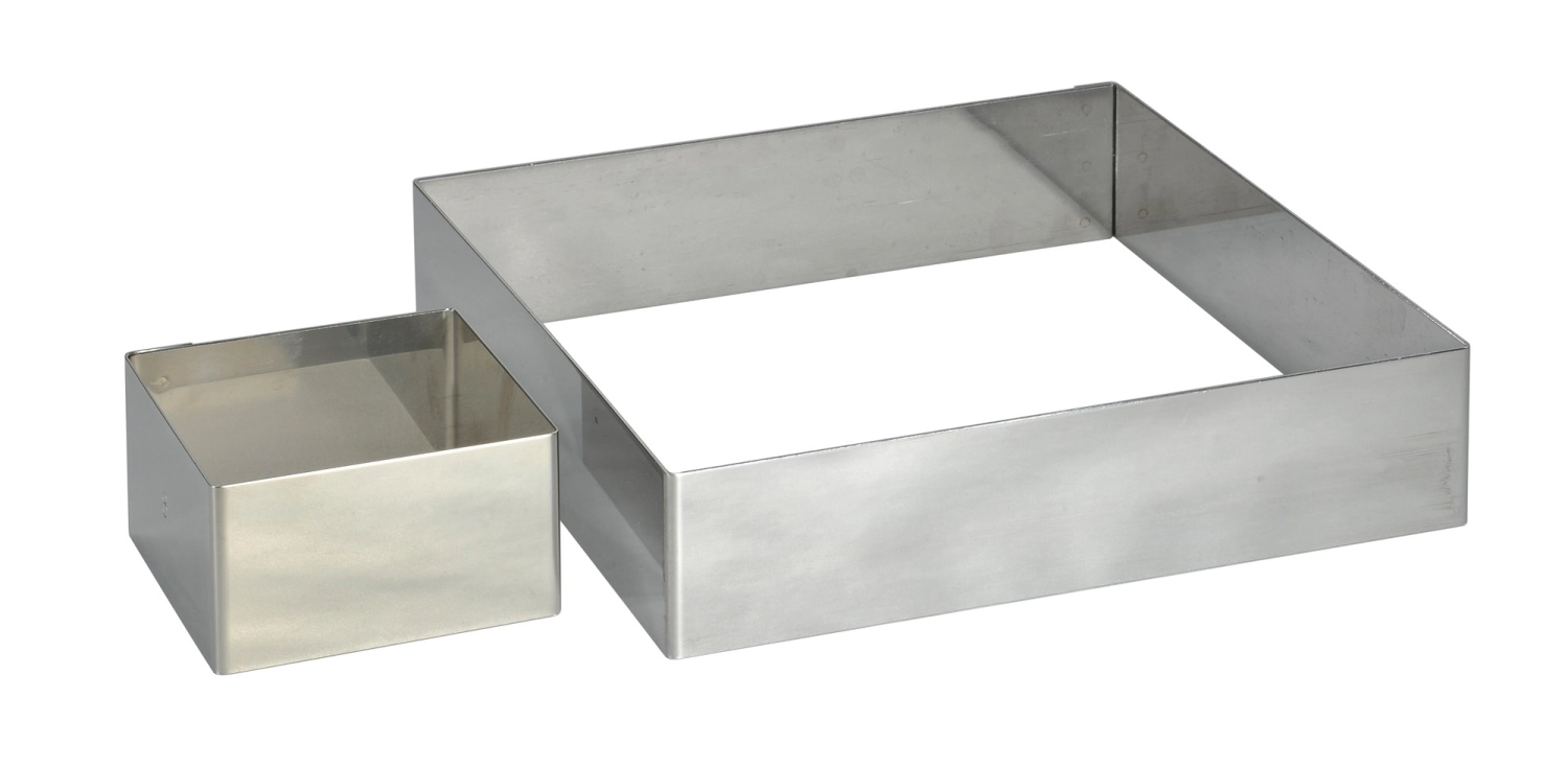 Cercle carre inox f 17 ht 4.5cm - 20cm