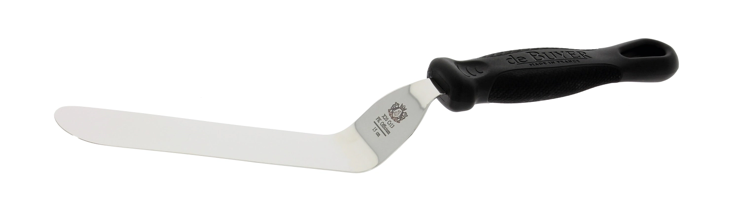 Spatule à gâteau coudée, longueur de la lame : 15cm