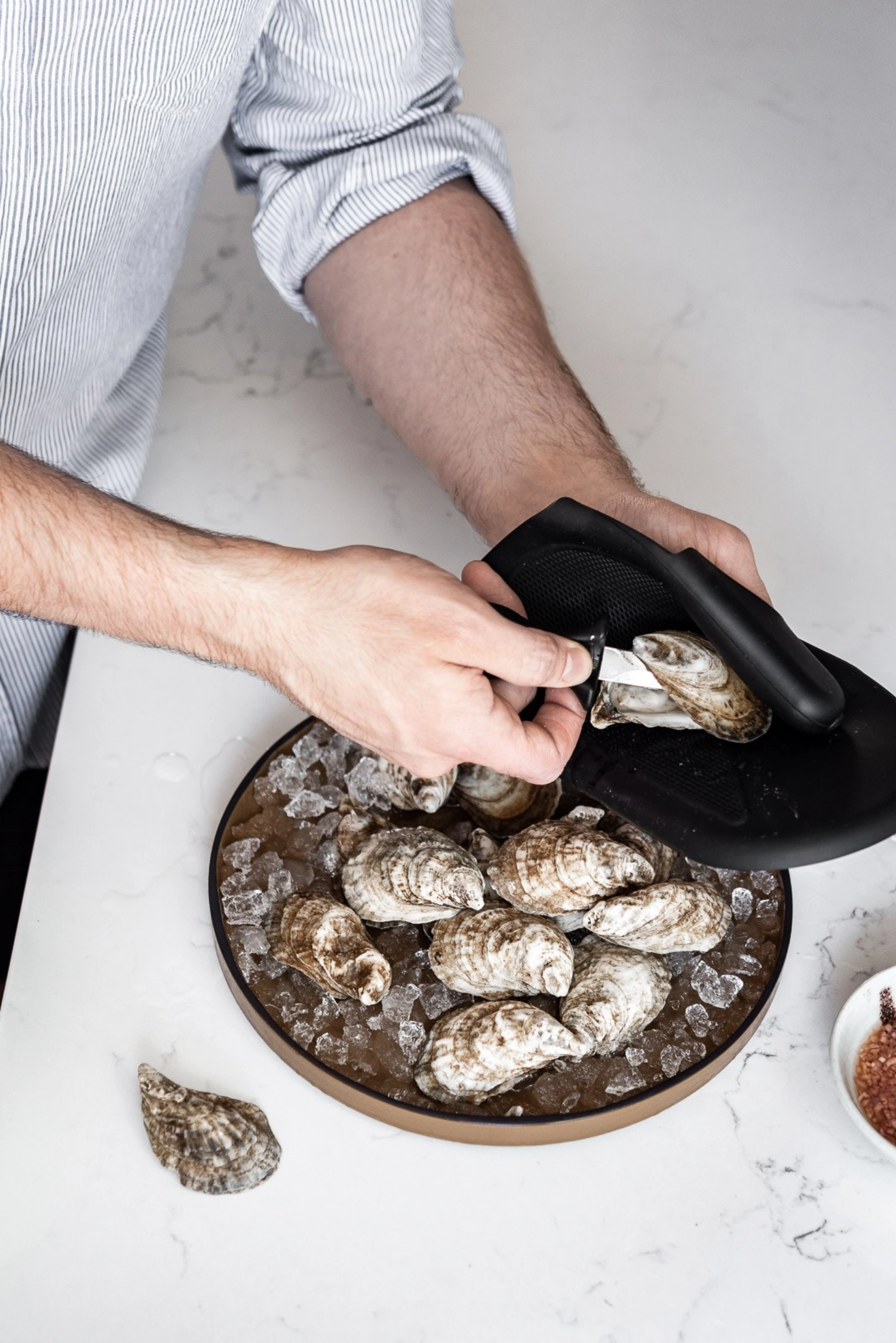 Couteau à huîtres avec lame en acier inoxydable