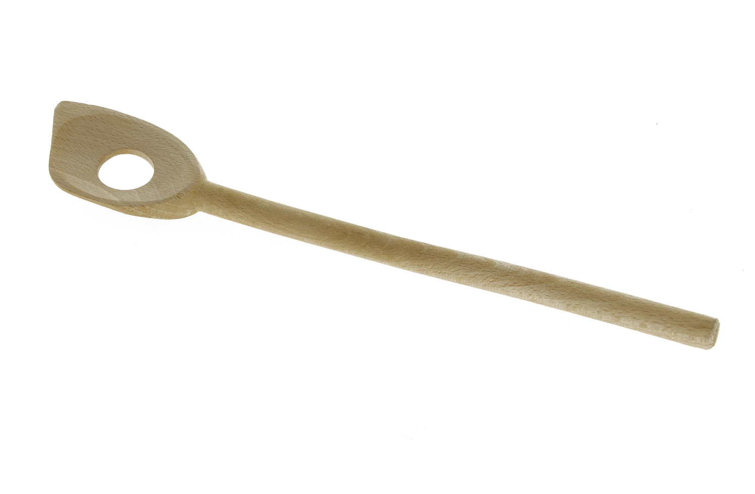 Spitzer Holzlöffel mit Loch für Risotto 30cm