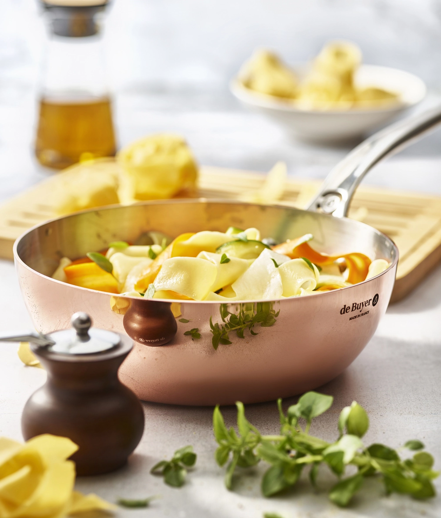 Prima matera sauteuse conique cuivreinox. ø24cm,induct.