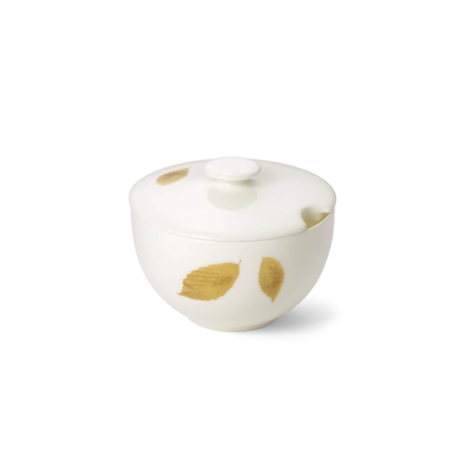 Gold Leaf Zuckerdose rund