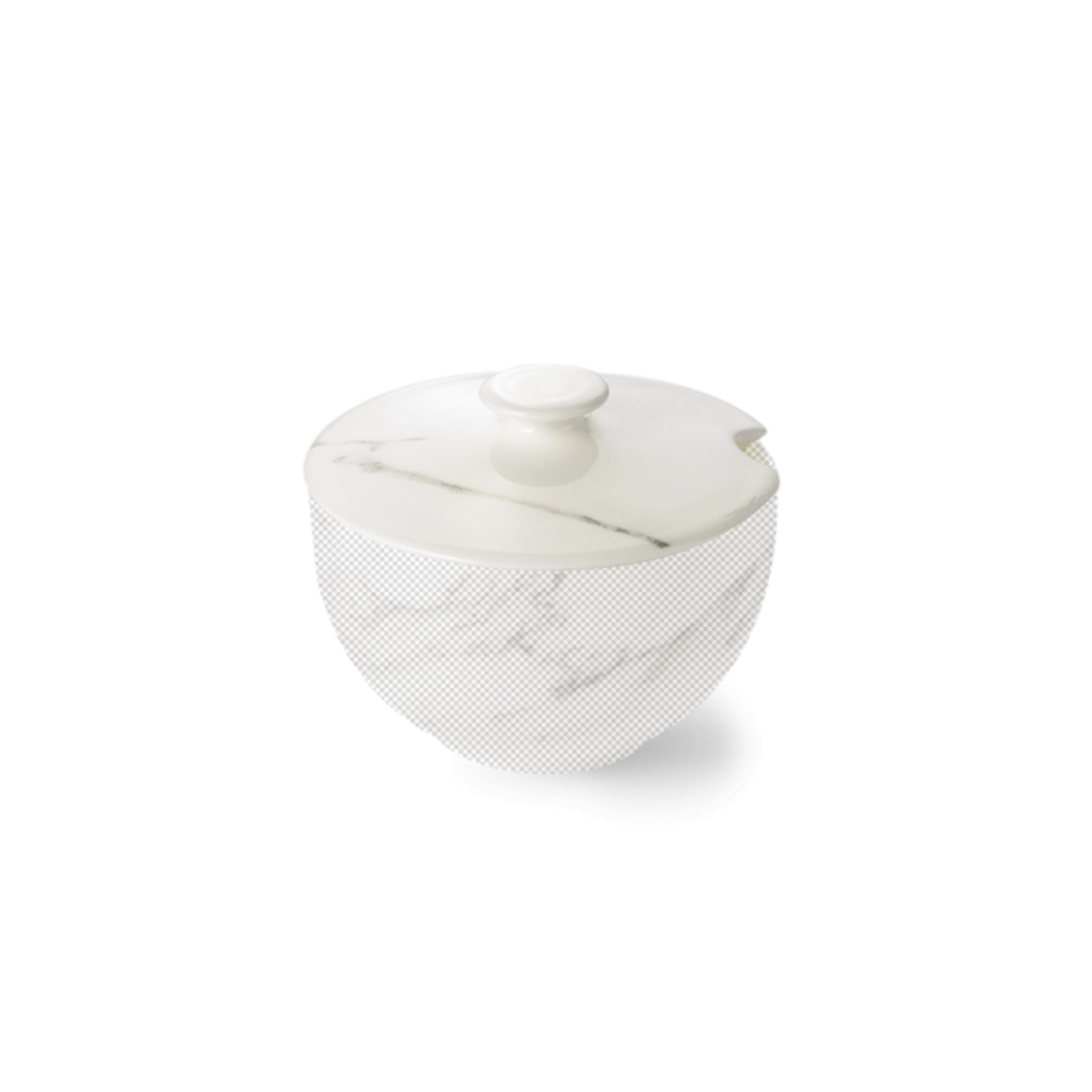 Carrara Deckel Zuckerdose rund