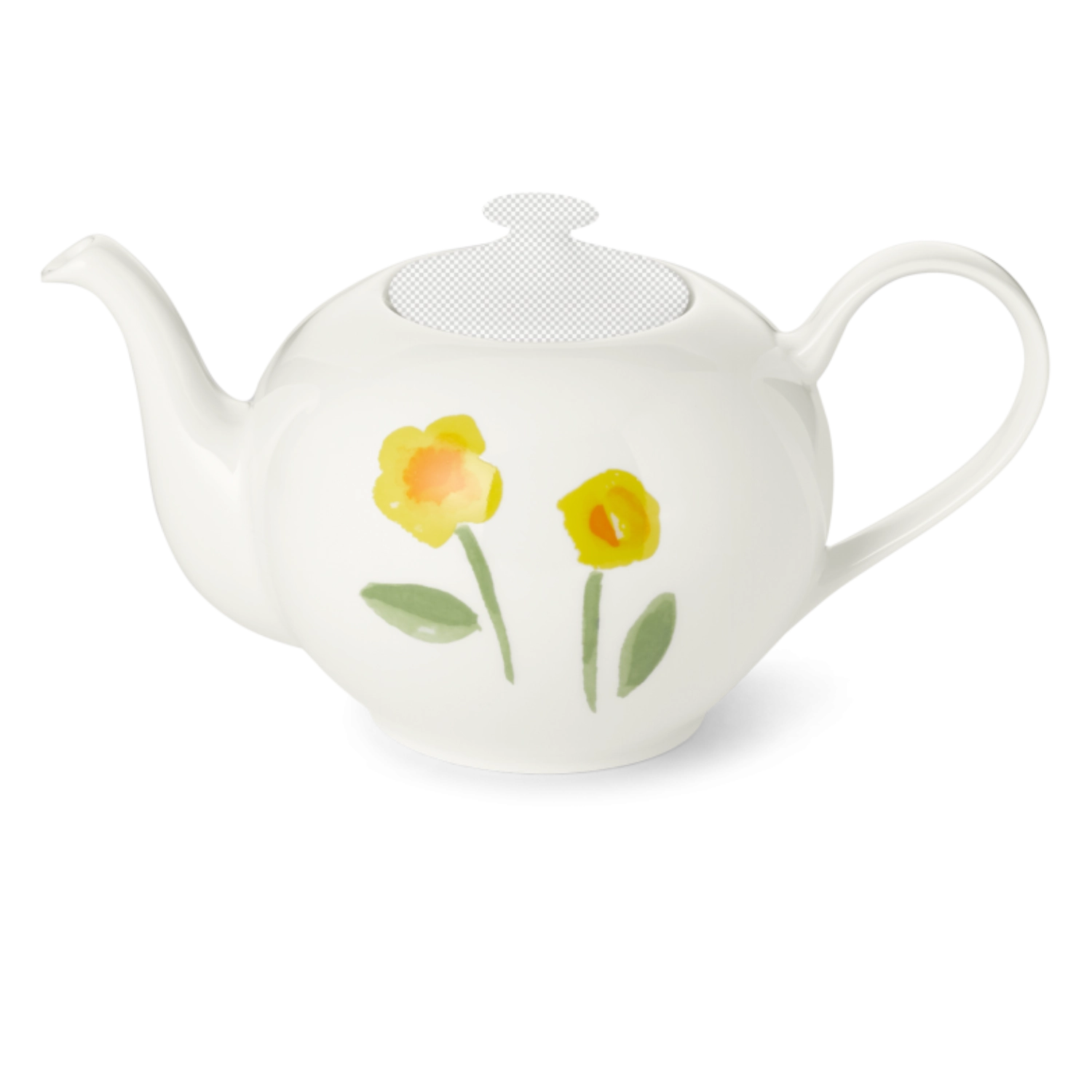Impression théière partie inférieure 1,30 l jaune