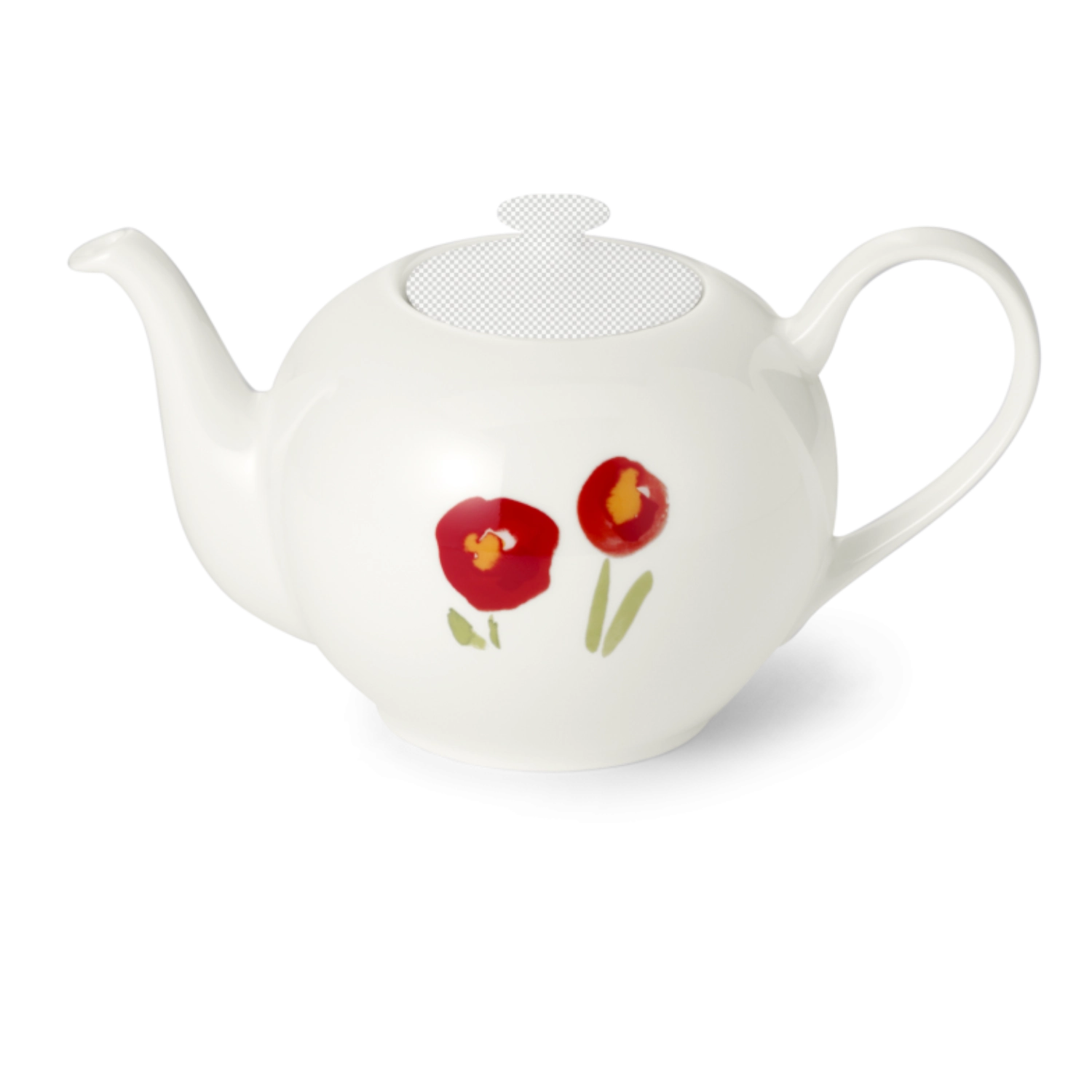 Impression théière partie inférieure 1,30 l coquelicot