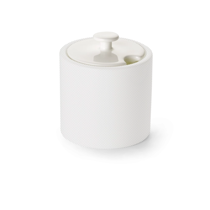 Cylindrique conique Couvercle sucrier cyl 0,25 l blanc