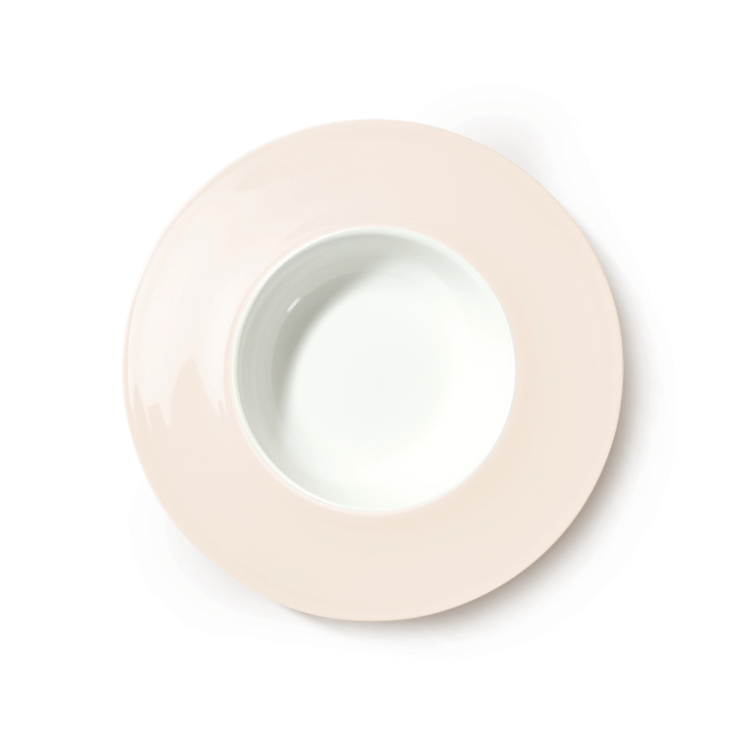 Assiette creuse pastel bord large 26 cm poudre