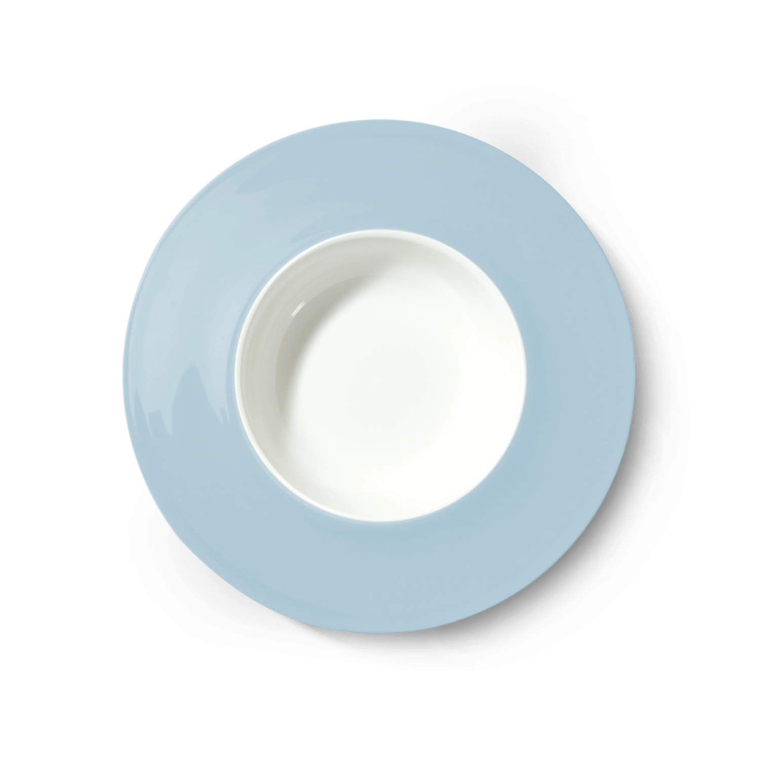 Assiette creuse pastel bord large 26 cm bleu clair