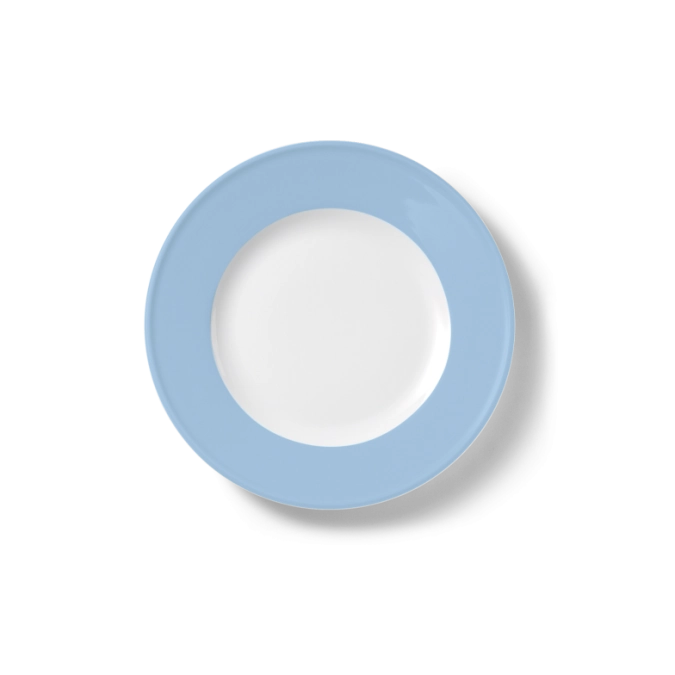 Solid Color Assiette plate 19 cm drapeau bleu matin