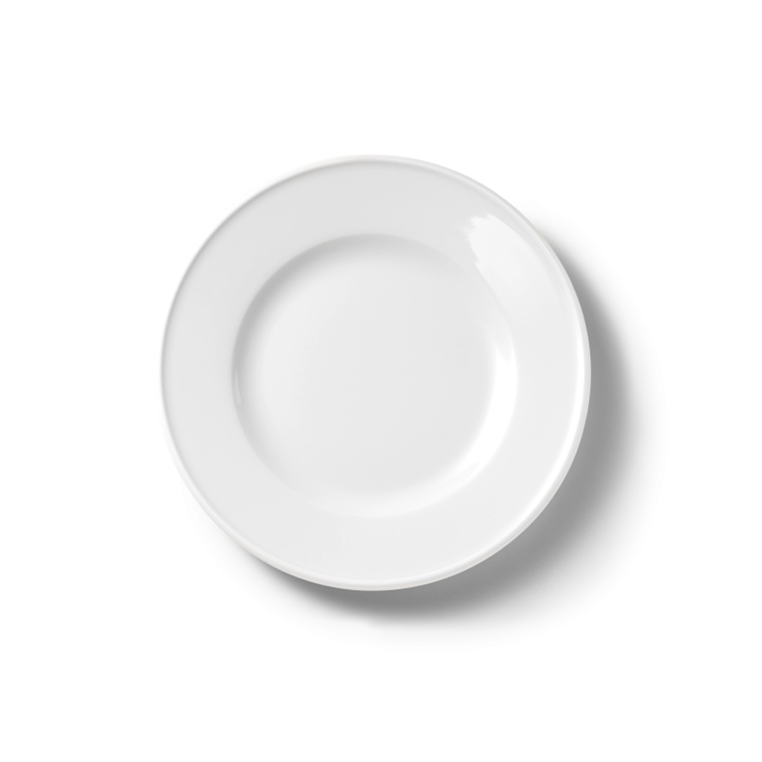 Solid Color Assiette plate 21 cm drapeau blanc