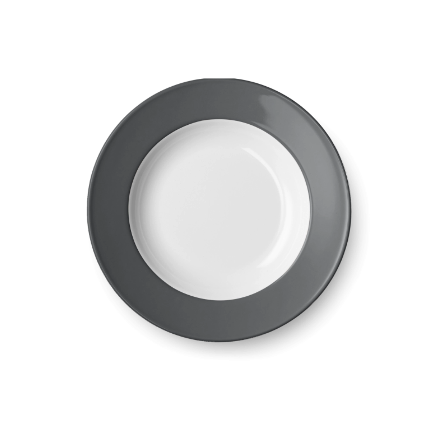 Solid Color Assiette creuse 23 cm drapeau anthracite