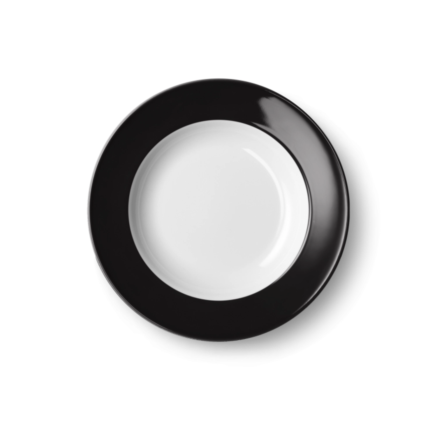 Solid Color Assiette creuse 23 cm drapeau noir