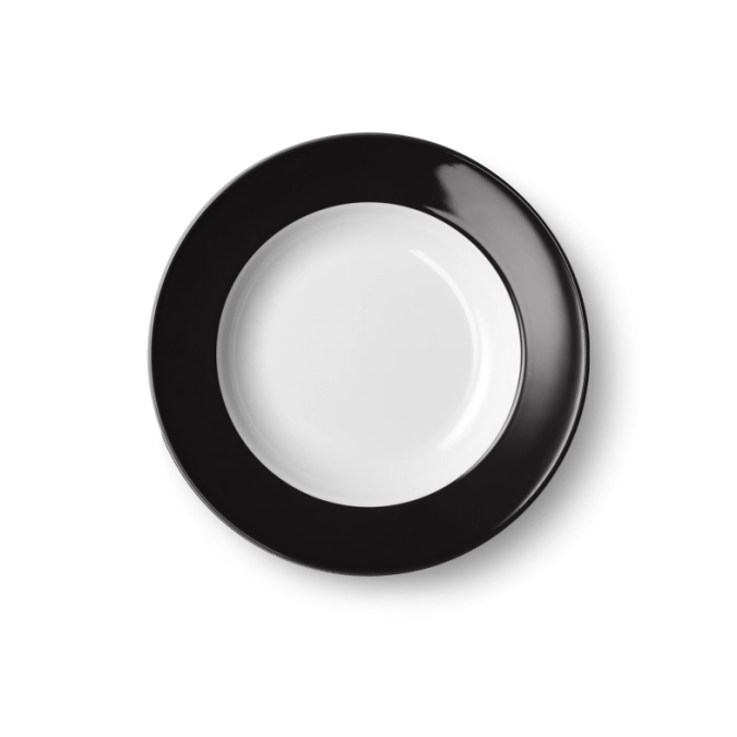 Solid Color Assiette creuse 23 cm drapeau noir