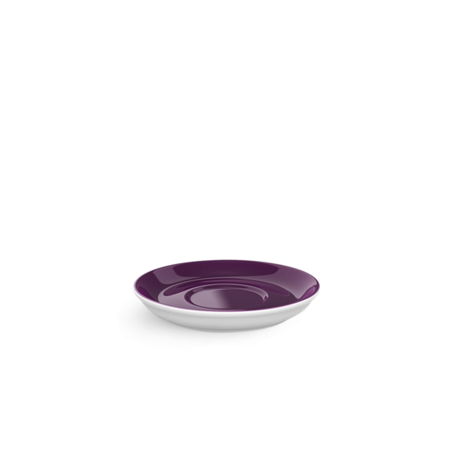 Solid Color Espresso Soucoupe classico prune