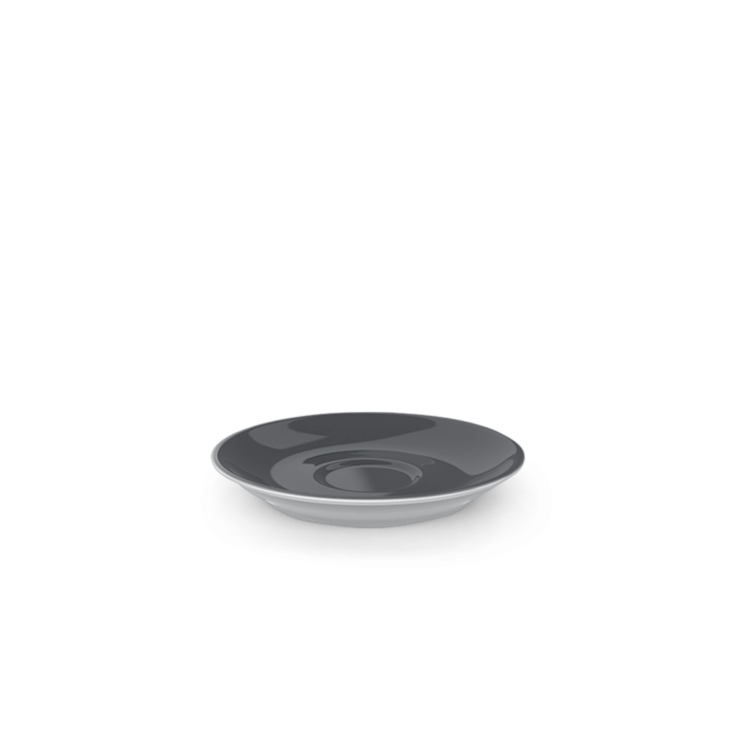 Solid Color Espresso Soucoupe classico anthracite