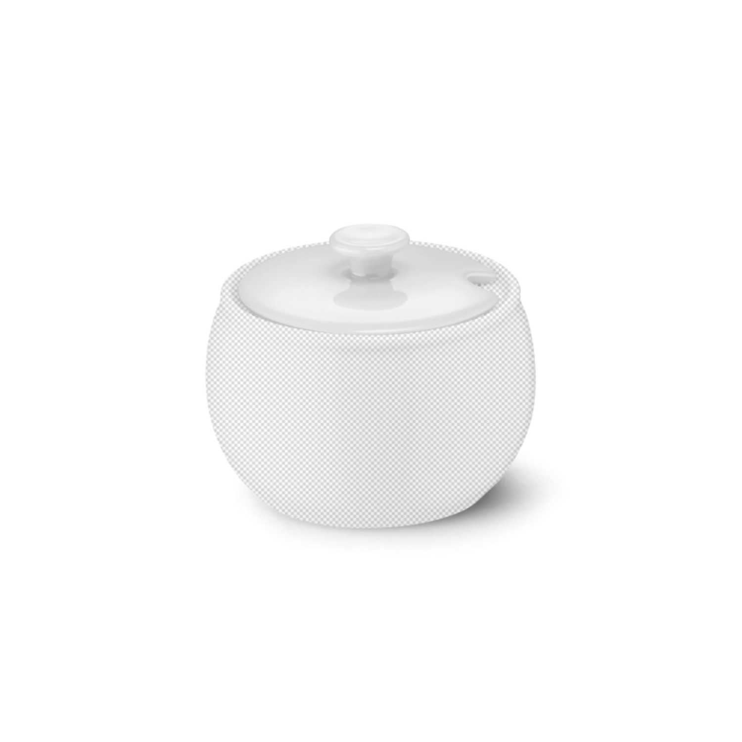Solid Color couvercle sucrier et confiture blanc