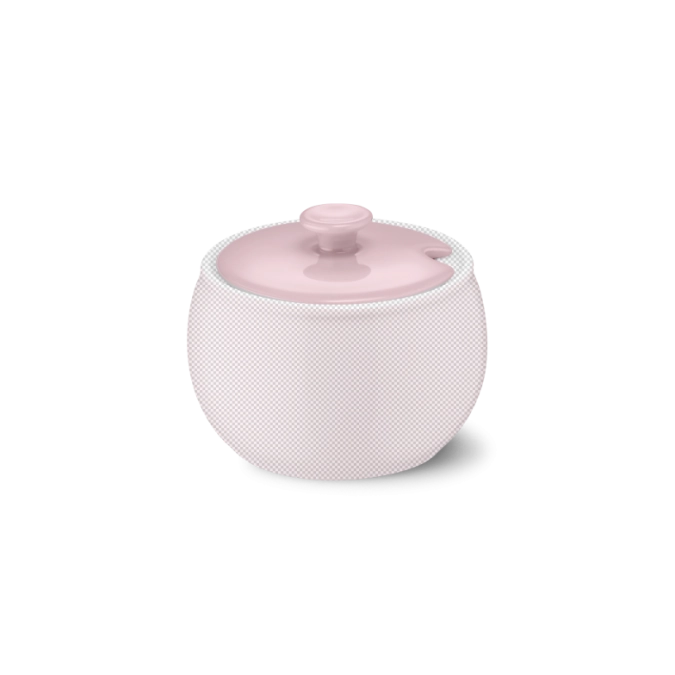 Couvercle Solid Color boîte à sucre rose pâle