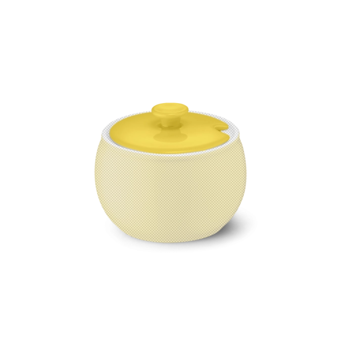 Solid Color couvercle boîte à sucre jaune soleil