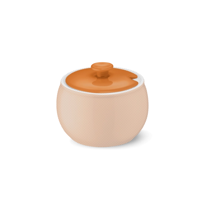 Solid Color couvercle boîte à sucre orange