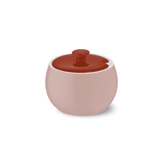 Solid Color couvercle boîte à sucre paprika