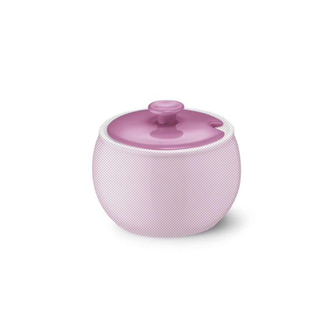 Couvercle Solid Color boîte à sucre rose