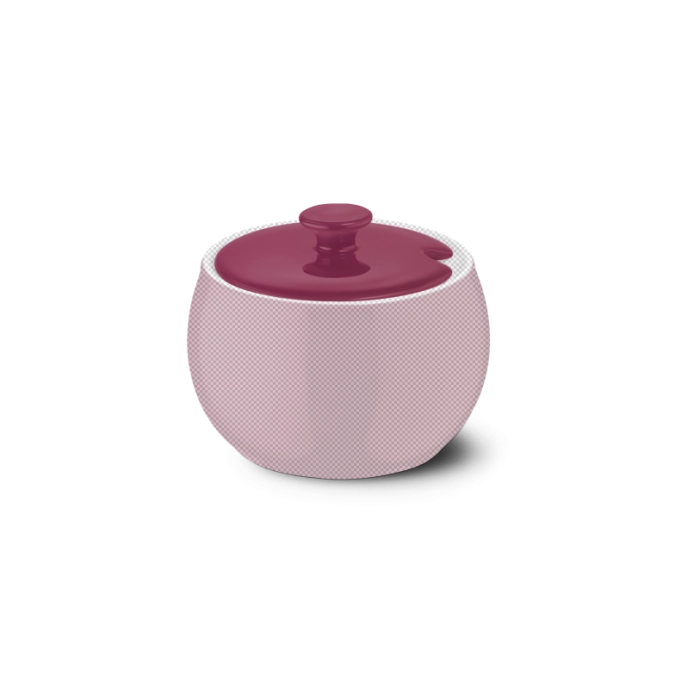 Solid Color couvercle boîte à sucre framboise