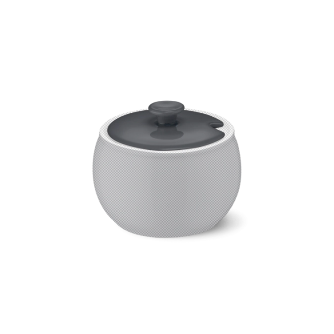 Solid Color couvercle sucrier anthracite