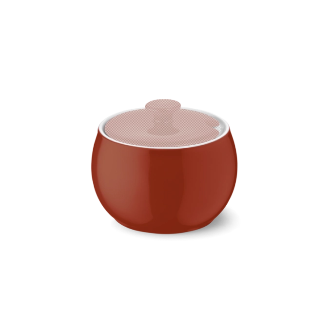 Solid Color sucrière sans couvercle paprika